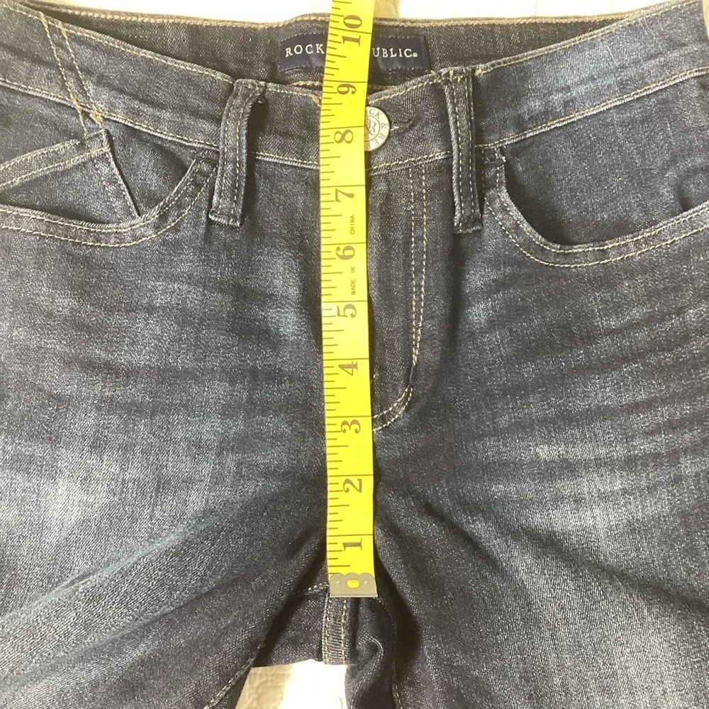 Rock & Republic Berlin‎ Stretch Skinny Jeans Women’s Size 2 Patterned Pockets